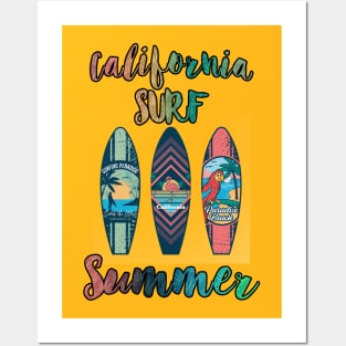 CALIFORNIA SURF SUMMER Posters and Art